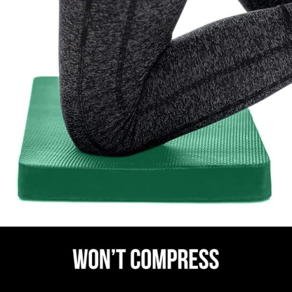 GORILLA GRIP Extra Thick Patent Pending Soft Foam Kneeling Pad, 2 PK, Supportive Large Cushion Knee Pads for Gardening, Baby Bath, Dirt and Water Resistant, Workout and Garden Supplies, 17.5x11, Green
