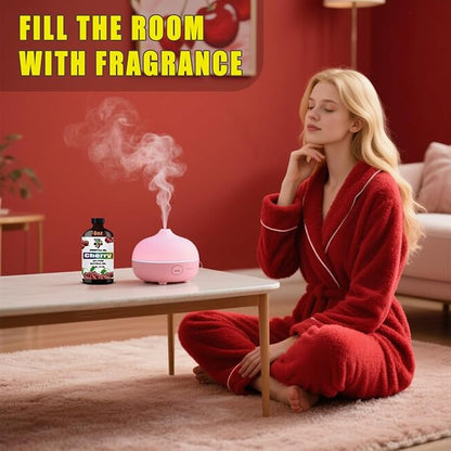 Pure Cherry Essential Oil (4 oz) - Natural Aromatherapy Scent for Diffusers, Humidifiers, DIY Candles, Soap Making, Bath & Home Fragrance