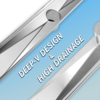 Linear Shower Drain 48", Brushed Floor Drain with Tiled Insert Grate & Hair Strainer, 304 Stainless Steel Bathroom 2-in-1 Tiled in Drain, CUPC Certified (Brushed, 48'')