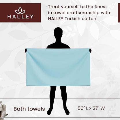 HALLEY Turkish Cotton Towels (Pack of 2) Bath Towels Super Soft Highly Absorbent 100% Cotton Towels for Bathroom and Kitchen for Mother’s Day (Taupe)