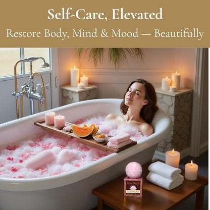 Mom Bomb Pink Himalayan Bath Bomb (Shower Steamer) – Essential Oils, Clean Ingredients – Relaxing Aromatherapy Fizz, Skin-Softening – Made in USA - Gift for Women 5 Ounce