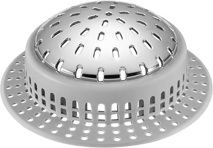 Shower Drain Hair Catcher, Shower Drain Cover, Bathtub Drain Hair Catcher for Pop-Up & Regular Drains