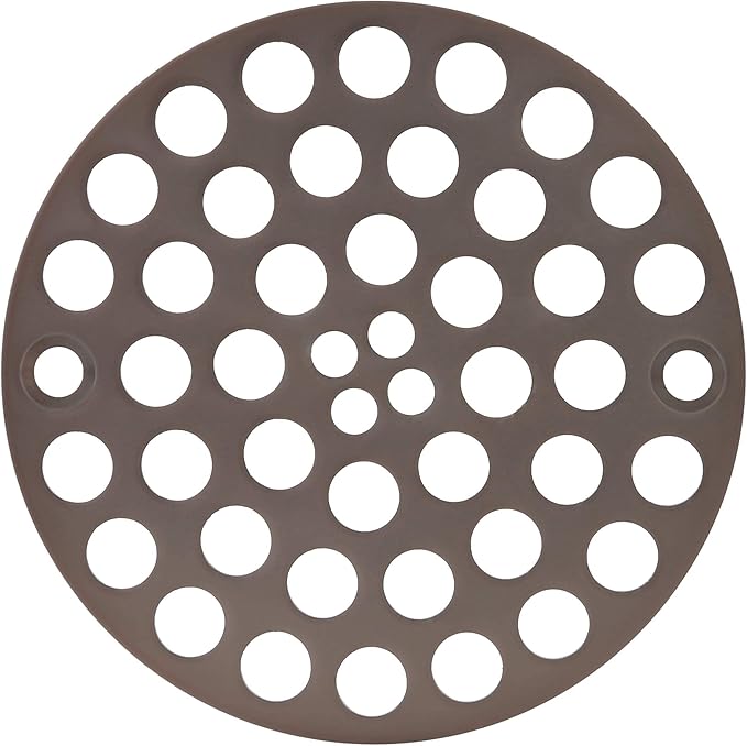 4" Screw-in Shower Drain Cover, Oil Rubbed Bronze - Solid Brass, 4" OD, Screws Included