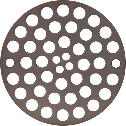 4" Screw-in Shower Drain Cover, Oil Rubbed Bronze - Solid Brass, 4" OD, Screws Included