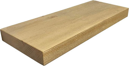 joelsantiques 30 Inch Wide Floating Shelves for Wall - 30x10x2 in - Made of Natural Wood - Easy Install - Heavy Duty - Perfect for Bathroom Kitchen, Living Room - Beige
