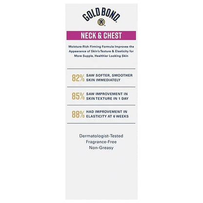 Gold Bond Neck & Chest Firming Cream 2 oz, Clinically Tested Skin Firming Cream (Pack of 2)