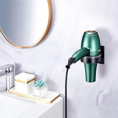 Hair Dryer Wall Mounted Holder,Stainless Steel Blow Dryer Holder,Self-Adhesive Bathroom Hair Styler Tool Organizer Storage Rack