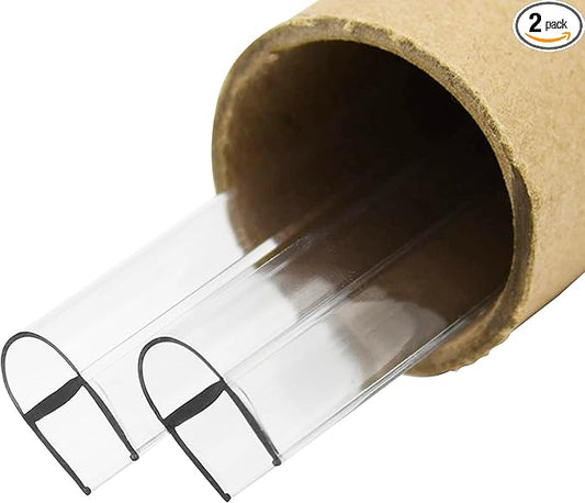 Shower Glass Door Side Seal, 2PCS 78 Inch Ultra Clear U-Shape PVC Seal Strip, for 5/16"(8mm) Thick Frameless Glass Door, to Stop Water Leakage