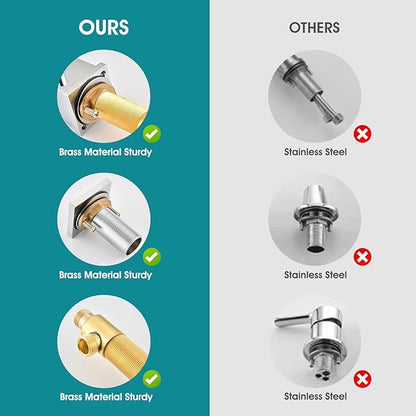 Brass Roman Tub Faucet with Handheld Sprayer, Deck Mount Bathtub Faucet with Hand Shower, 3 Hole Waterfall Faucet with 360 Spout, Single Handle Tub Filler with 8 GPM High Flow, Chrome