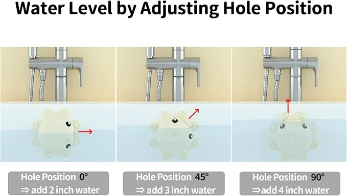 Bathtub Overflow Drain Cover Tub - tub Overflow Drain Cover, Soak Bath Overflow Drain Cover, Bathroom Spa Accessories, Adds Inches of Water for Deeper Bath (Silicone, Creamy-White)