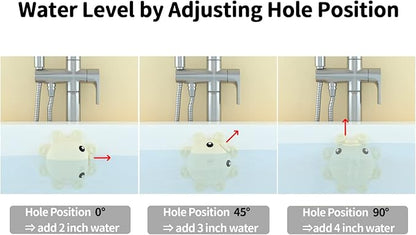 Bathtub Overflow Drain Cover Tub - tub Overflow Drain Cover, Soak Bath Overflow Drain Cover, Bathroom Spa Accessories, Adds Inches of Water for Deeper Bath (Silicone, Creamy-White)
