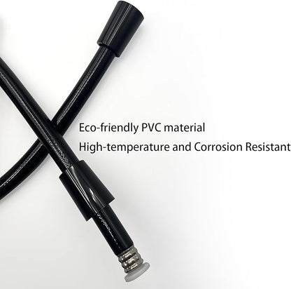 Replacement Shower Hose for RV Camper 6in Flexible & Kink-Free Heavy Duty PVC Lead-Free Black