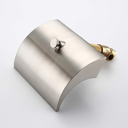sumerain Waterfall Bathtub Faucet Brushed Nickel with Sprayer, Tub Spout with Diverter