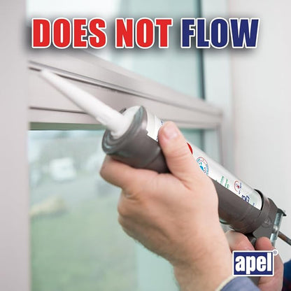 apel All Purpose Clear Silicone Sealant Waterproof (1 x 10.5 fl.oz.), 100% Silicone Caulk, Weatherproof & Flexible Adhesive Sealant for Indoor and Outdoor Use, Transparent - 1 Pack