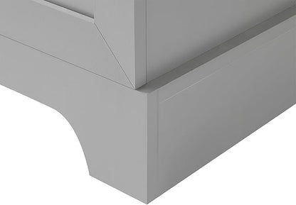 Favfurish 70" Tall Bathroom Storage Cabinet with Doors,Modern Linen Cabinets w/Adjustable Shelves & Anti-Tipping Device,Easy Assembly,Freestanding Organizer for Dining Room,Kitchen,Office,Grey