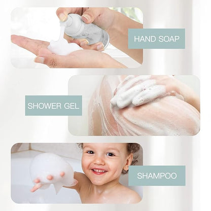 2oz Foam Pump Bottle (30PCS) Empty Travel Foaming Dispenser for Hand Soap, Lash Cleanser, Shampoo (60ml, Clear