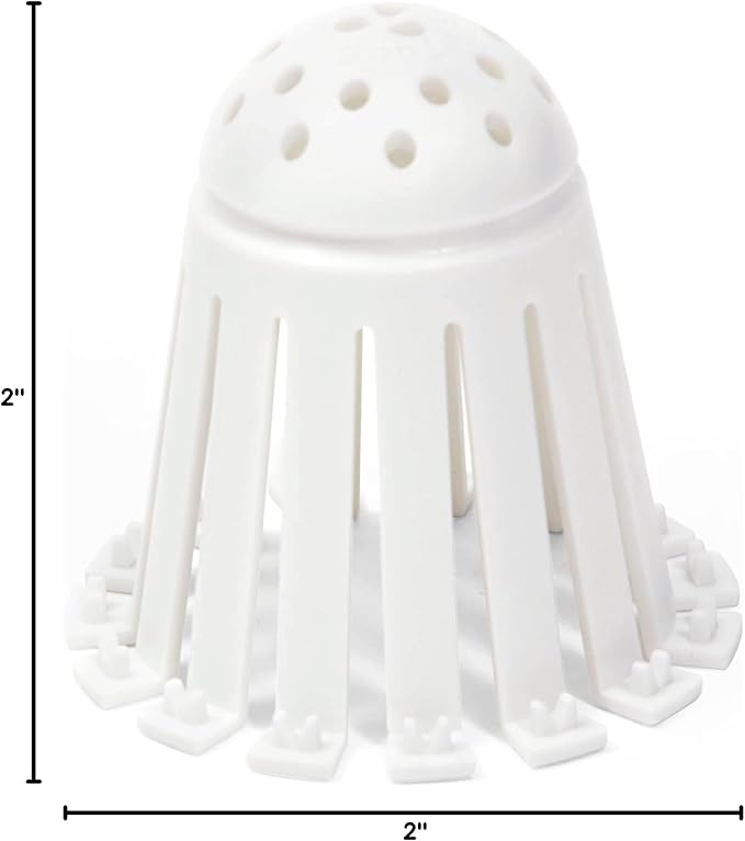 TubShroom Toss 21pk Disposable Bath Tub Drain Strainers - Hair Catcher Snare for Shower Bathtub to Prevent Clogged Drains, Traps Human and Pet Hair, One Year Supply (White)