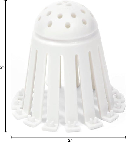 TubShroom Toss 21pk Disposable Bath Tub Drain Strainers - Hair Catcher Snare for Shower Bathtub to Prevent Clogged Drains, Traps Human and Pet Hair, One Year Supply (White)