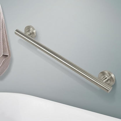 Lava Odoro Shower Grab Bar, Modern Set Stainless Steel Handicap Grab Bar for Bathtubs and Showers, Shower Safety Bar for Seniors Disabled, ADA-Compliant (Brushed Nickel, 3 Pack 18", 24'', 36")