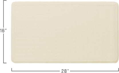 Rubbermaid Commercial Products Safti-Grip Bath Mat, Large, White, Suction-Backed, for Commercial/Residential Use for Home/Hotel/Shower/Bathtub