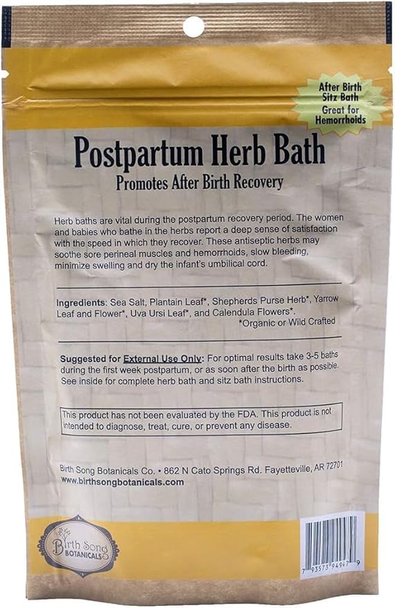 Birth Song Botanicals Postpartum Herb Bath 3PK