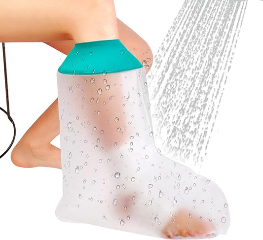 Cast Covers for Shower Leg, Waterproof Cast Cover for Showering, Cast Protector for Shower Leg Adult, Shower Boots for Foot after Surgery, Ankle, Foot (Diameter - 7.9")
