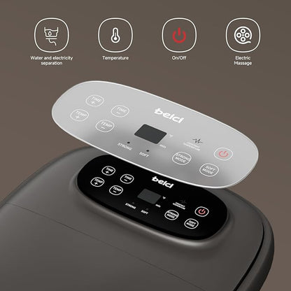 High Depth 14in Feet Foot Spa Electric Rotary Massage with PTC Heating System,Foot Bath with Timer Constant Temperature Control,Handle,and Six Set Electric Massage Balls