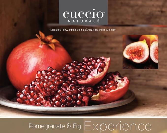 Cuccio Naturale Scentual Soak Pomegranate & Fig – 1 Gallon (128 oz) Manicure, Pedicure & Body Soak, Multi-Use Formula Softens, Hydrates & Cleanses Skin, Paraben-Free Professional Spa Size
