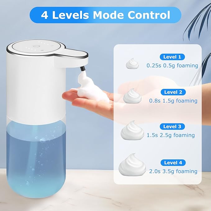 2 Pack Soap Dispensers,Automatic Foaming Soap Dispenser Touchless,13.5oz/400ml USB Touchless Rechargeabled Wall Mounted Smart Soap Dispenser for Bathroom Kitchen Set New