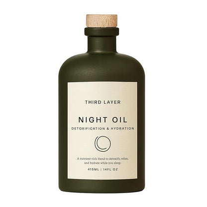 Night Oil – 100% Organic Cold-Pressed, Hexane-Free, Extra Virgin Castor Oil with Magnesium & Frankincense, Body Serum for Skin Hydration & Evening Self-Care (14 fl oz)