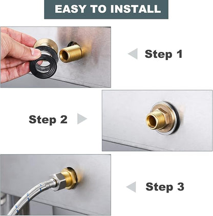 Pet Grooming Faucet, Wall Mount 8" Centers Mixing Faucet, Brass Pet Grooming Unit with Aluminum Spray Valve, Coiled Hose, Vacuum Breaker, Lever Handles for Shower Bathroom Garden Outdoors Sink