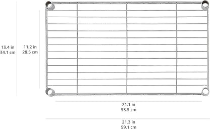 Amazon Basics 5-Shelf Multipurpose Adjustable Sturdy Steel Storage Shelving Unit, Easy Assembly, 13.4" D x 23.2"W x 60"H, Black