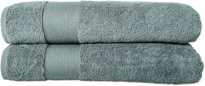 Hencely Bath Sheet Set of 2 - (35x64 Inches) - Luxury Extra Large Oversized Towels, 100% Cotton - Quick Dry, Highly Absorbent, Super Soft - Spa, Hotel, Bathroom - (Bath Sheets 2 Pack, Dark Green)