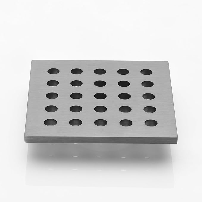 3.75 Inch Square Shower Drain Cover 95MM Floor Drain Grate (Gunmetal)