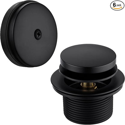 BESTILL Tip-Toe Bathtub Drain Bath Tub Trim Set Conversion Kit with Overflow Faceplate, Matte Black