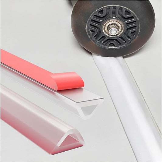 Shower Threshold Water Dam Barrier – 98in Self-Adhesive, Waterproof, Flexible Silicone, Customizable, Easy Install, Prevents Water Leakage & Slipping, Wheelchair Access