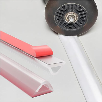 Shower Threshold Water Dam Barrier – 138in Self-Adhesive, Waterproof, Flexible Silicone, Customizable, Easy Install, Prevents Water Leakage & Slipping, Wheelchair Access