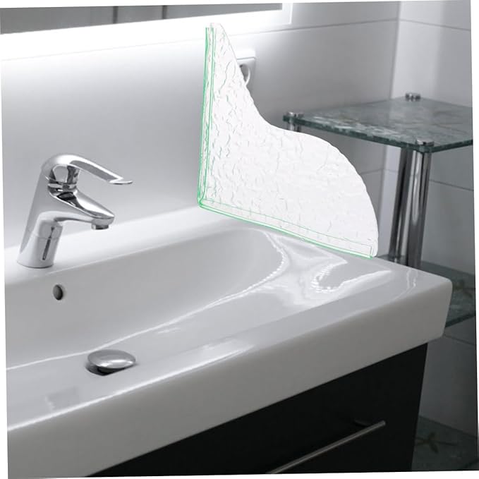 2pcs Kitchen Sink Splash Guard Elegant Acrylic -Splashing Barrier for Bathroom and Bathtub Wave Pattern