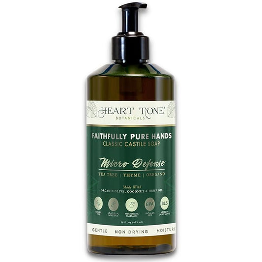 Liquid Castile Soap | Organic Olive and Coconut Oils | Non Drying Formula For All Skin Types | Naturally Fragranced Essential Oils (Tea Tree)