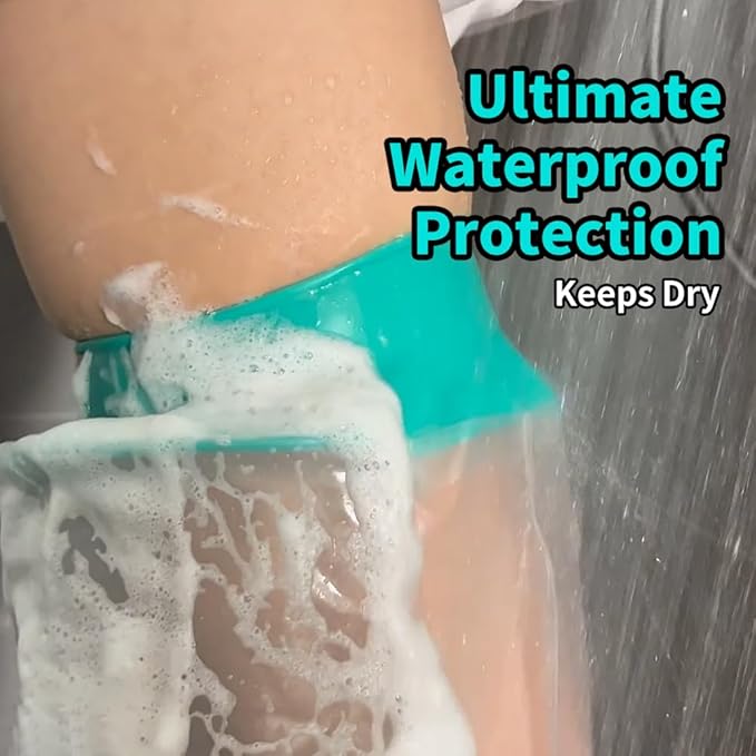 Cast Covers for Shower Leg, Waterproof Cast Cover for Showering/Swimming, Cast Protector for Shower Leg Adult, Water Proof Shower Boots for Foot after Surgery, Knee, Ankle, Boot (Diameter-7.9")
