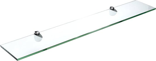 Spancraft Glass P-4.75x12-Chrome Peacock Glass Shelf, Chrome, 4.75" x 12"