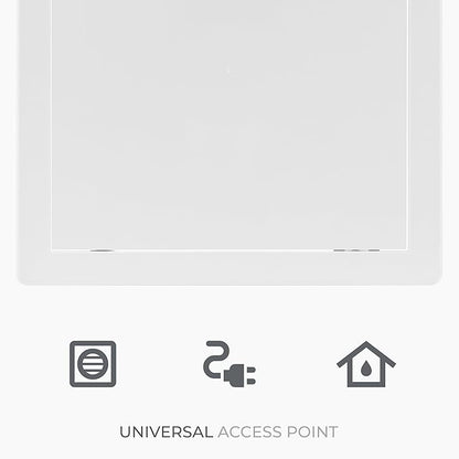 10x10 Inch White Access Panel – ABS Plastic Square Wall & Ceiling Access Door for Plumbing Electrical HVAC – Easy Install Indoor Panel for Drywall, Home Improvement and Maintenance