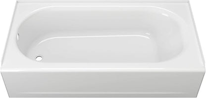 American Standard 2397202.020 Princeton 60 in. x 30 in. Americast Apron-Front Bathtub with Left Hand Drain, White