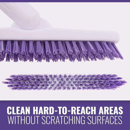 Fuller Brush E‑Z Scrubber Replacement Head – 9" V‑Trim Tile & Grout Brush Head Only, Compatible with Telescopic Handle (Sold Separately) – Deep Grime Cleaning Without Scratching