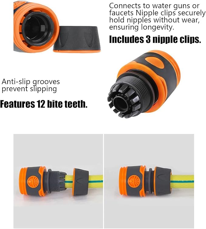 Hose Sprayer Nozzle - Spray Nozzles for Garden Hose, 8 Adjustable Spray Patterns High Pressure Irrigation Attachment Head for Car Wash Showering Pets Outdoor Fun Lawns and Watering Plants