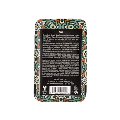 La Chatelaine Shea Butter Bar Soap| Natural and Organic |Triple Milled | Made in France | Unisex, Men, Women | Large (Moroccan Mint)