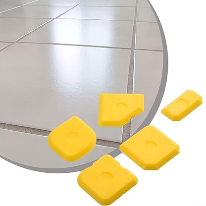 5pcs Portable Yellow Silicone Caulking Kit Multi Edge Sealant Applicator Tool Smoother Mastic Tool for Kitchens Bathrooms