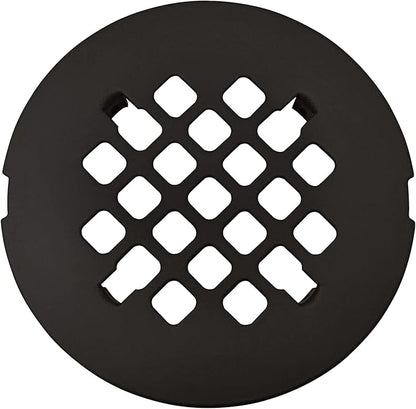 4 ¼” Oil Rubbed Bronze Snap-in Shower Drain Cover - Solid Brass Construction - 4.25" OD Shower Drain Strainer - Easy Install - Premium Round Shower Drain Cover - Bronze Replacement Grate