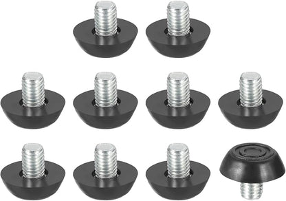 PATIKIL 10 Pcs M8 x 10mm Thread Adjustable Furniture Levelers, Furniture Feet Levelers Screw on Steel Screw in Threaded Leveling Feet Glides for Table Chair Cabinet Patio Legs