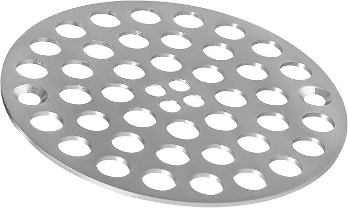 4inch Screw-in Drain Cover, Brushed Nickel Shower Drain Cover -Stainless Steel -Shower Drain Strainer -Brushed Nickel Shower Drain -Round Floor Drain Cover -Screws Included
